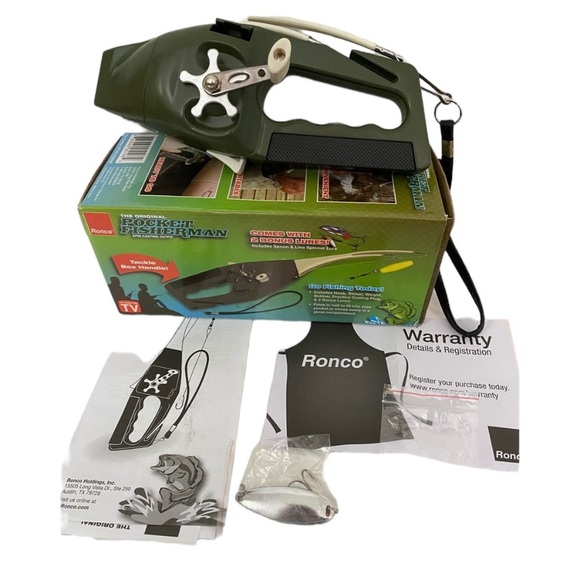 FISHING NIB Ronco Spin Casting Pocket Fisherman Glove Compartment As Seen On TV - Picture 2 of 14